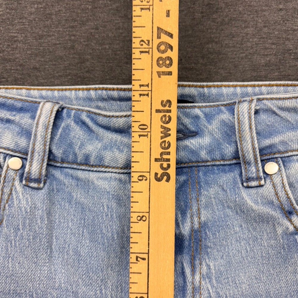 Quince Jeans Womens 30 High Rise Cropped Wide Leg Comfort Stretch Blue Denim - Picture 4 of 13